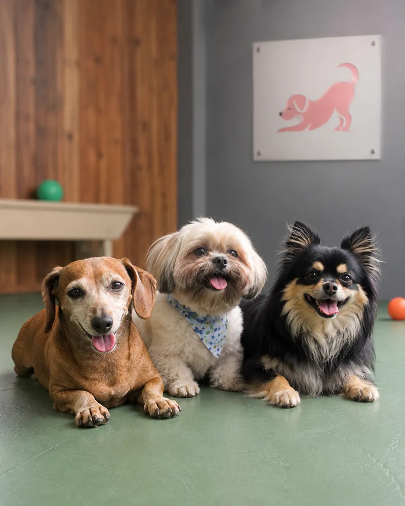 Cães bem cuidados na Casa Patas